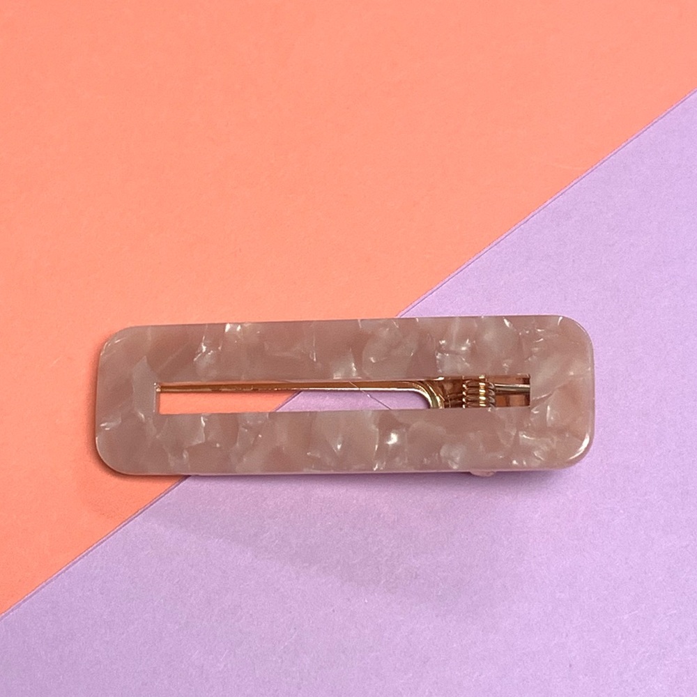 Rose Quarts Style Acrylic Hair Clips